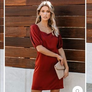 BRAND NEW. Puff sleeve dress. SMALL. VICI Brand.